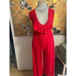 NWT Rolla Coster Red Scooped Neck Sleeveless Romper Size L